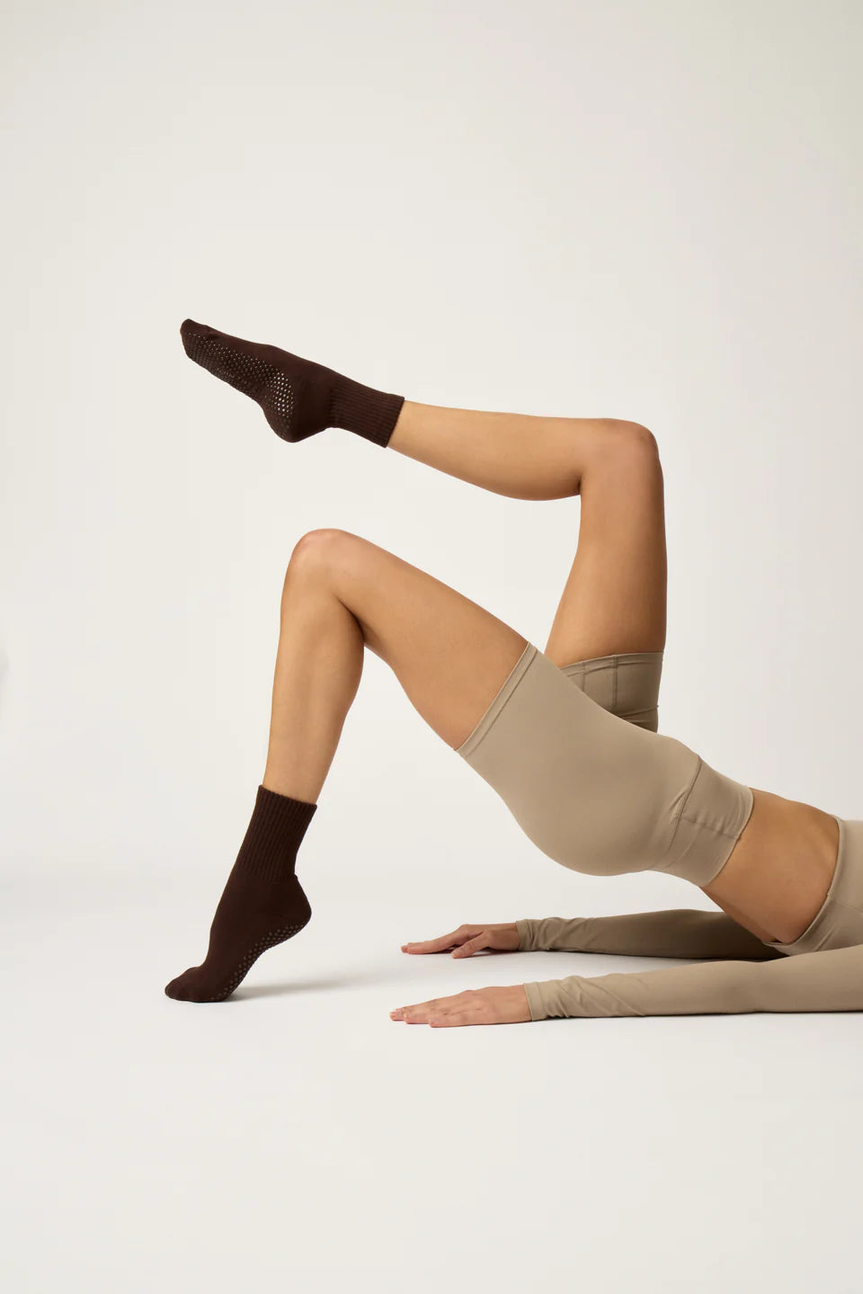 Club Martyn Essential Crew Grip Sock - Chocolate Brown