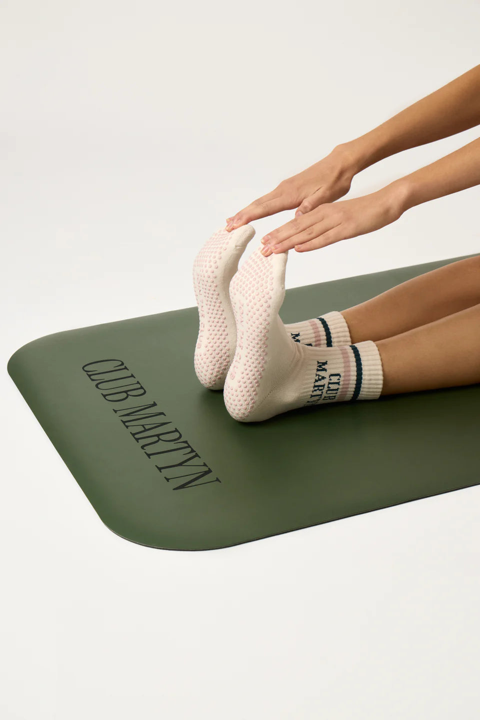 Club Martyn Signature Crew Grip Sock - Pink/Green