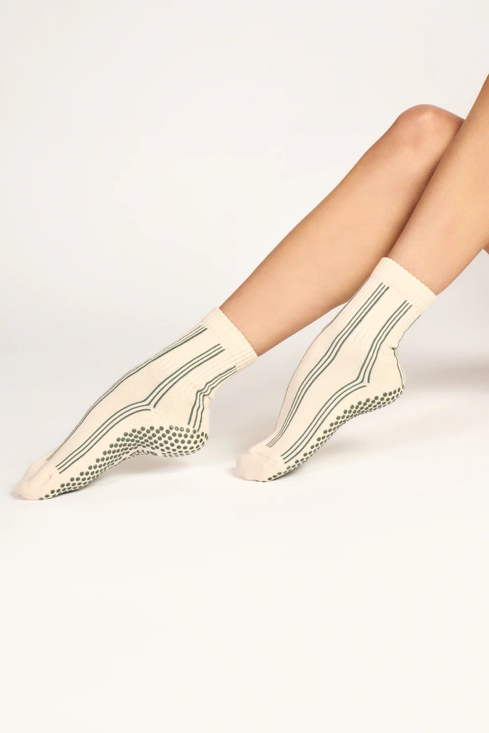 Club Martyn Pinstripe Crew Grip Sock - Khaki