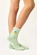 Club Martyn Lemon Crew Pilates Grip Sock - Mint Green
