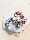 Lustre and Sage Silk Mini Scrunchie 2 Pack - Blue and Pink