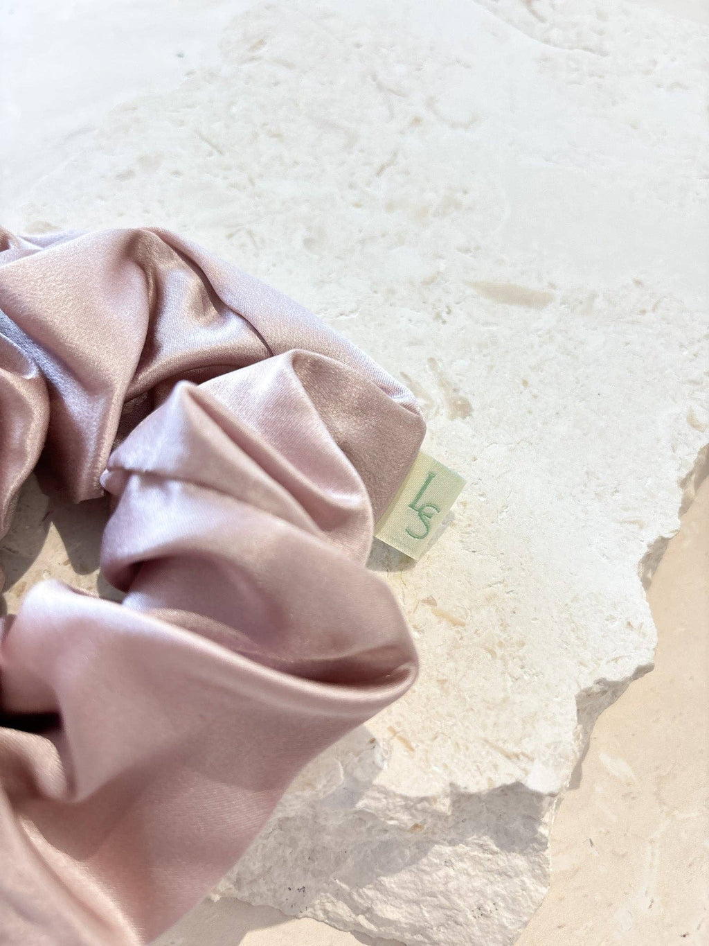 Lustre & Sage Silk Scrunchie - Rose