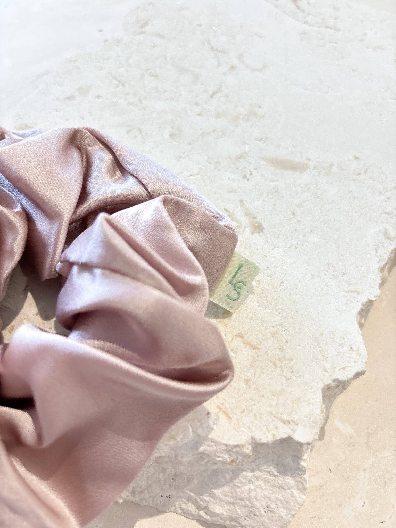 Lustre & Sage Silk Scrunchie - Rose