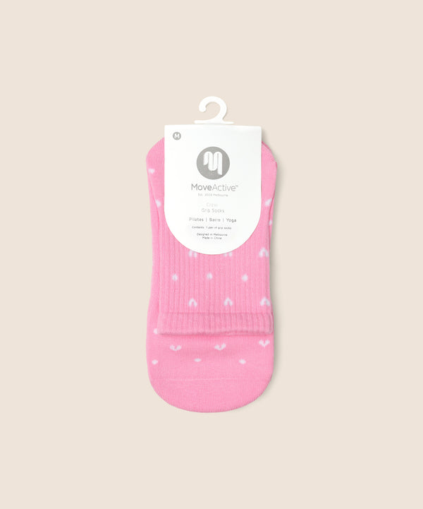Move Active Crew Grip Socks - Speckled Candy