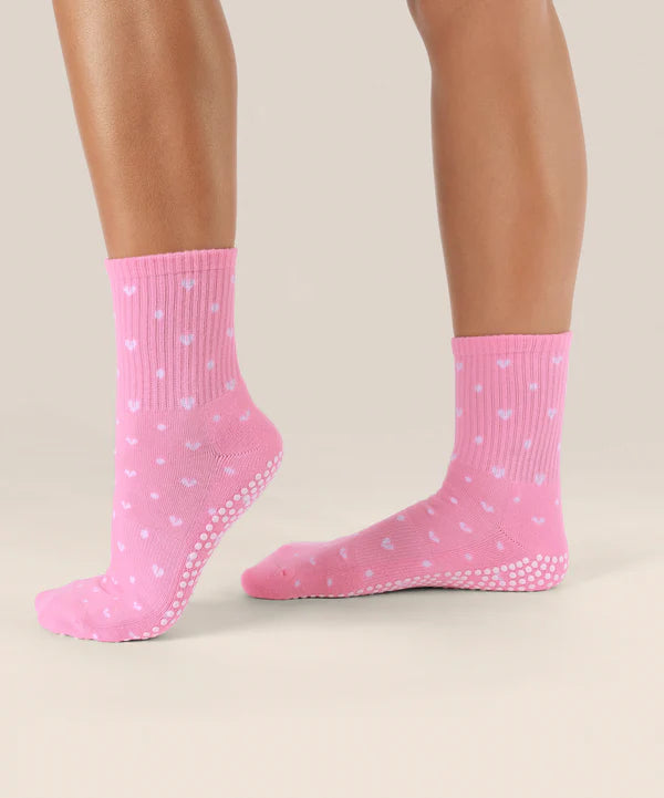 Move Active Crew Grip Socks - Speckled Candy