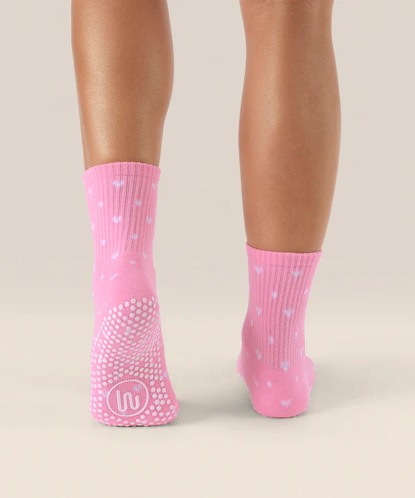 Move Active Crew Grip Socks - Speckled Candy