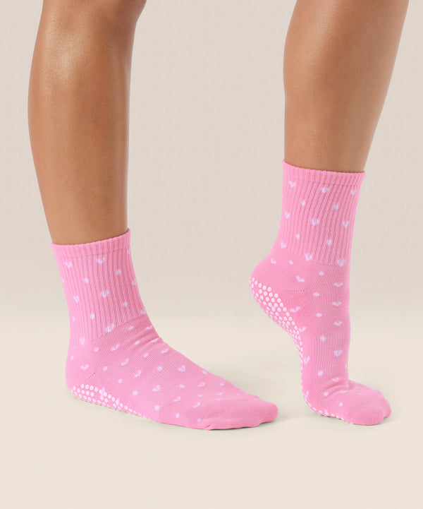 Move Active Crew Grip Socks - Speckled Candy