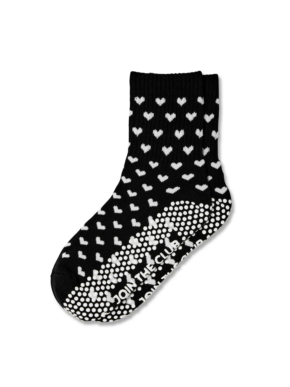 Club Martyn Heart Crew Grip Sock - Black