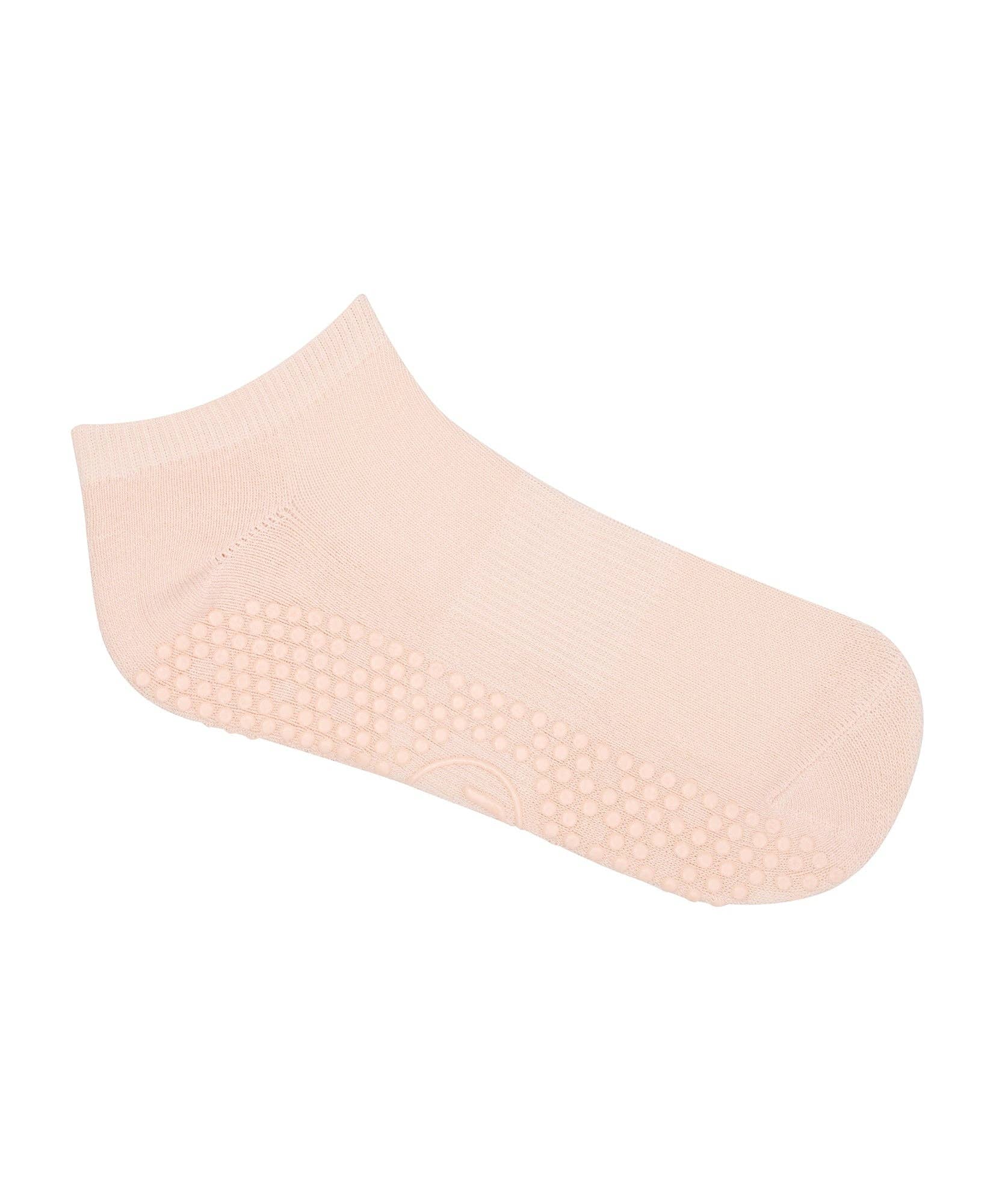 Move Active Classic Grip Ankle Socks - Soft Pink