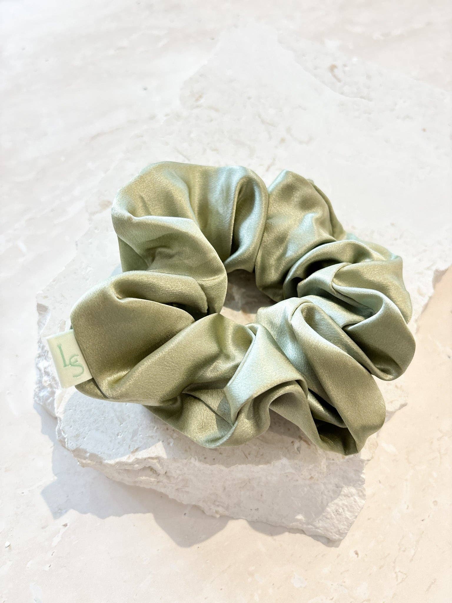 Lustre & Sage Silk Scrunchie- Sage