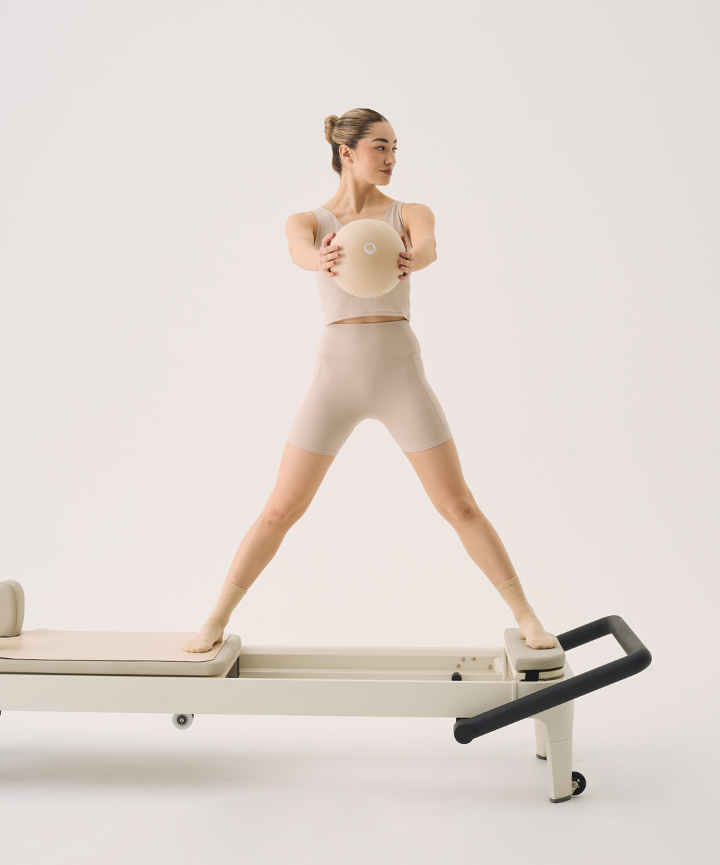 Move Active Crew Grip Socks - Almond