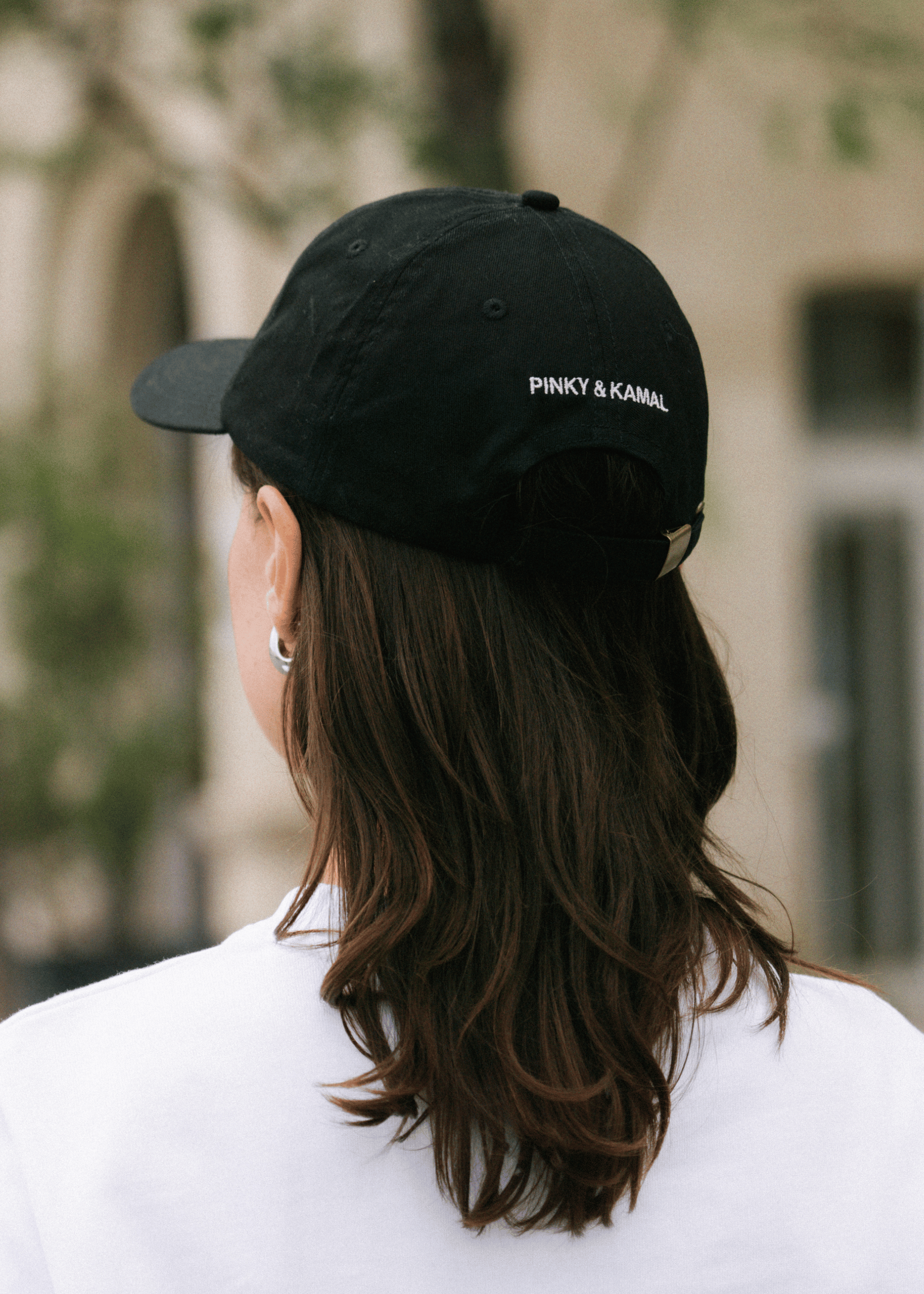 Pinky & Kamal Motif Logo Cap - Black