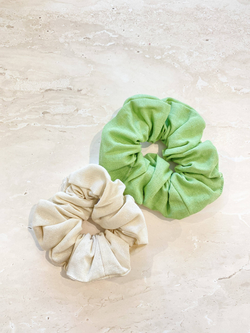 Linen Scrunchie 2 Pack - Matcha