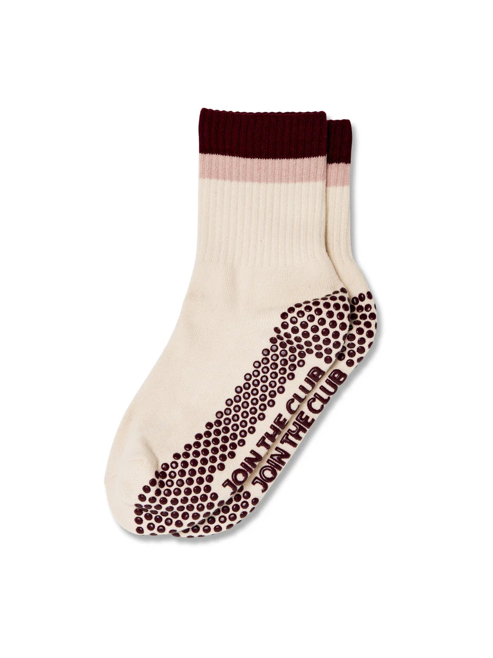 Club Martyn Classic Crew Grip Sock - Pink/Burgundy