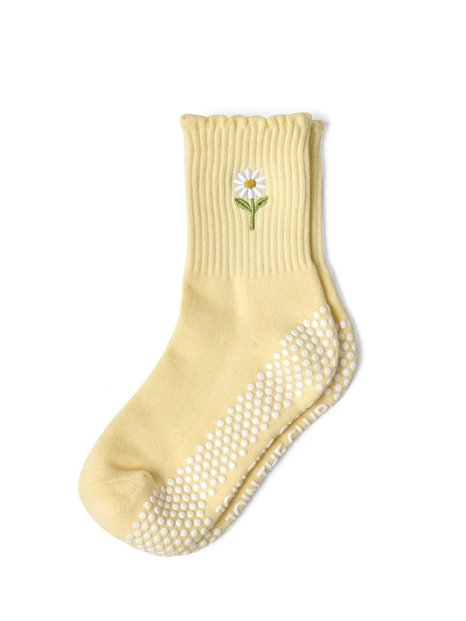 Club Martyn Daisy Crew Pilates Grip Sock - Yellow
