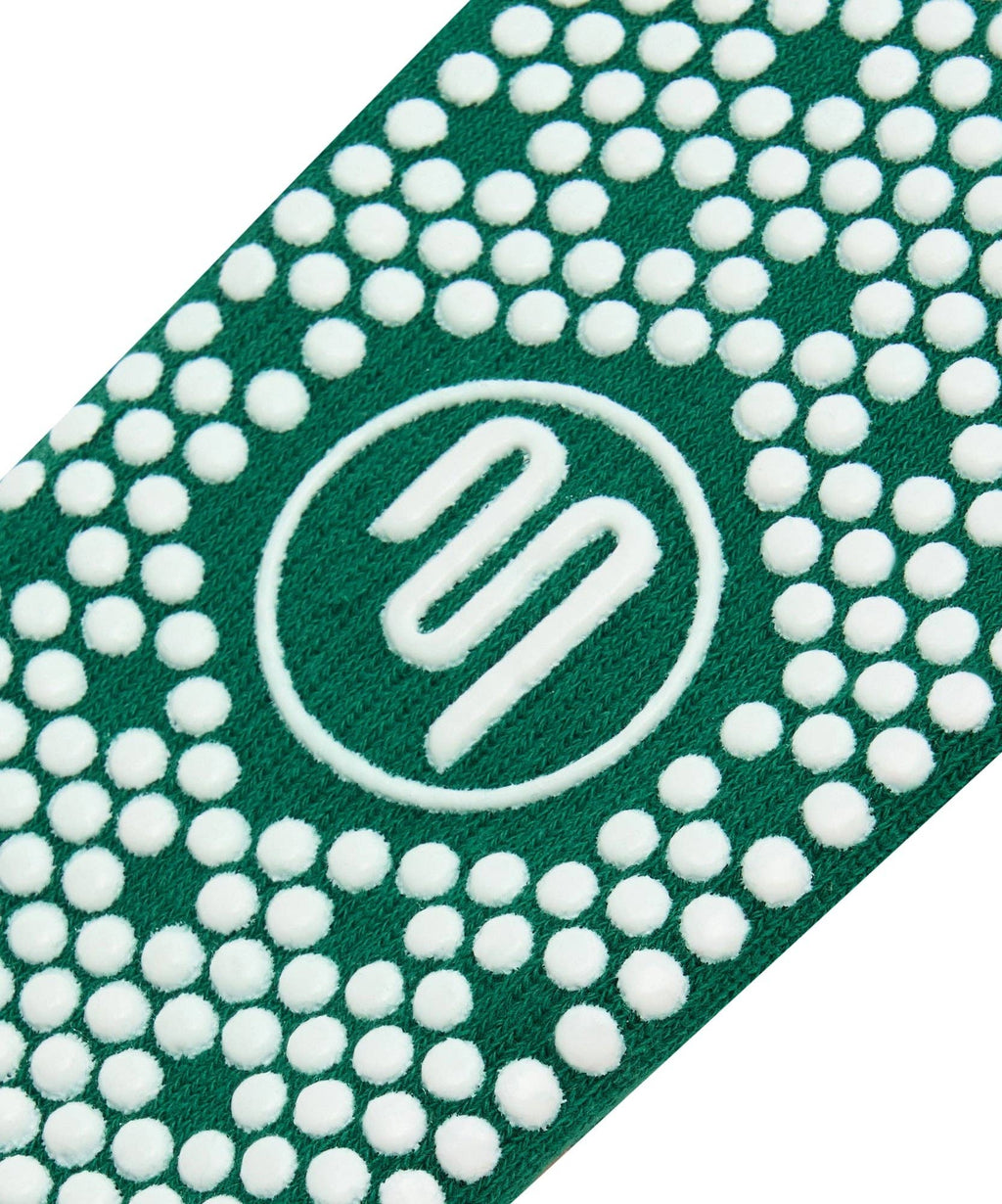Move Active Crew Grip Socks - Emerald Rose Stripe