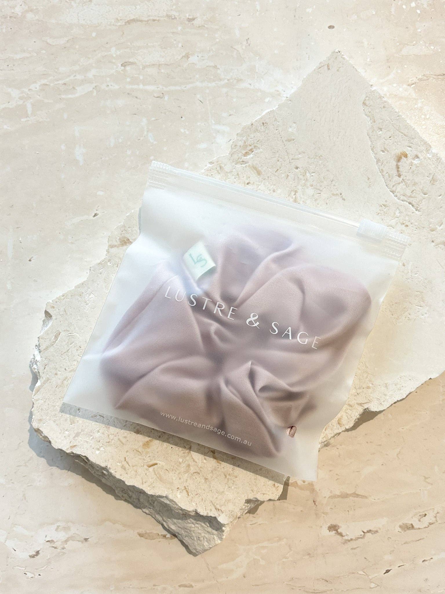 Lustre & Sage Silk Scrunchie - Rose