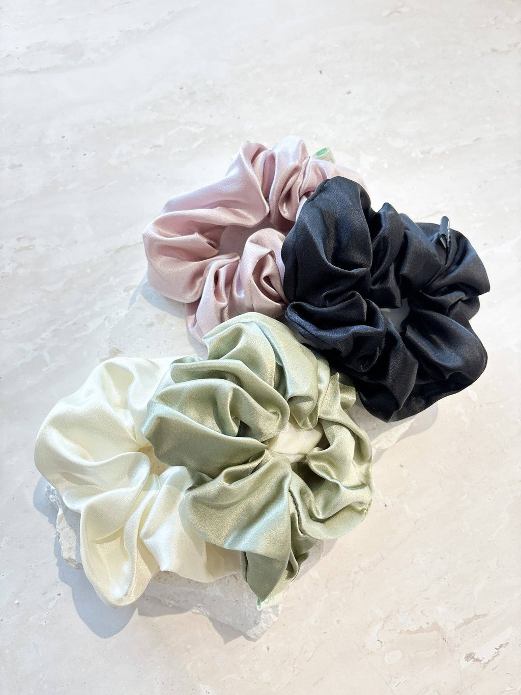 Lustre & Sage Silk Scrunchie - Rose