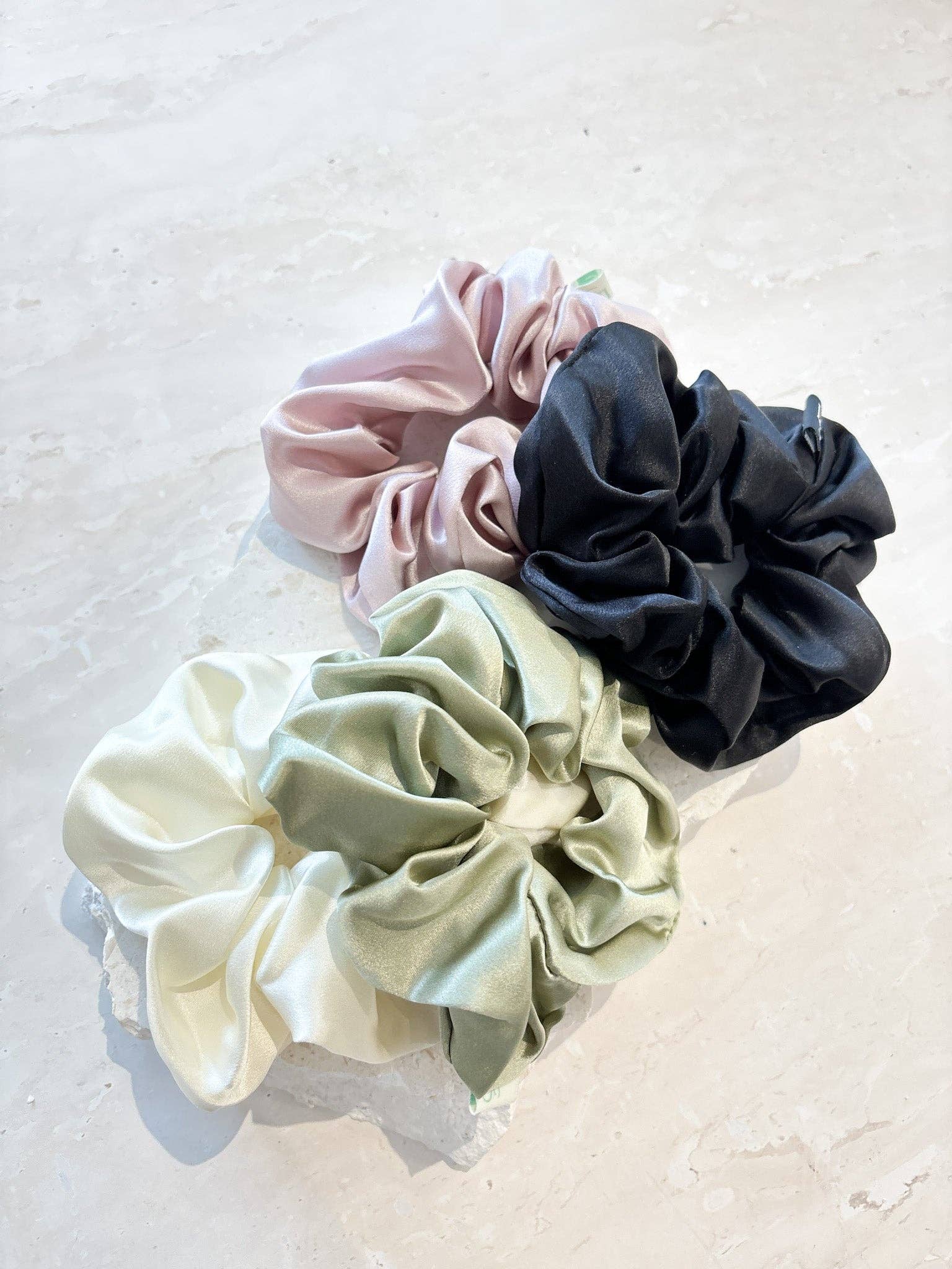 Lustre & Sage Silk Scrunchie - Rose