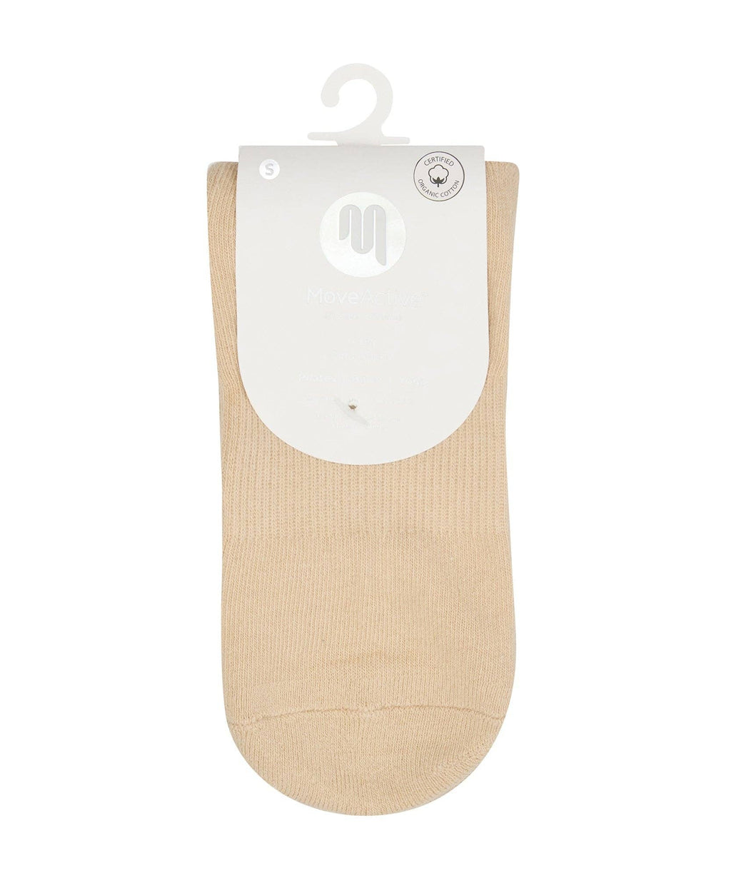 Move Active Crew Grip Socks - Almond