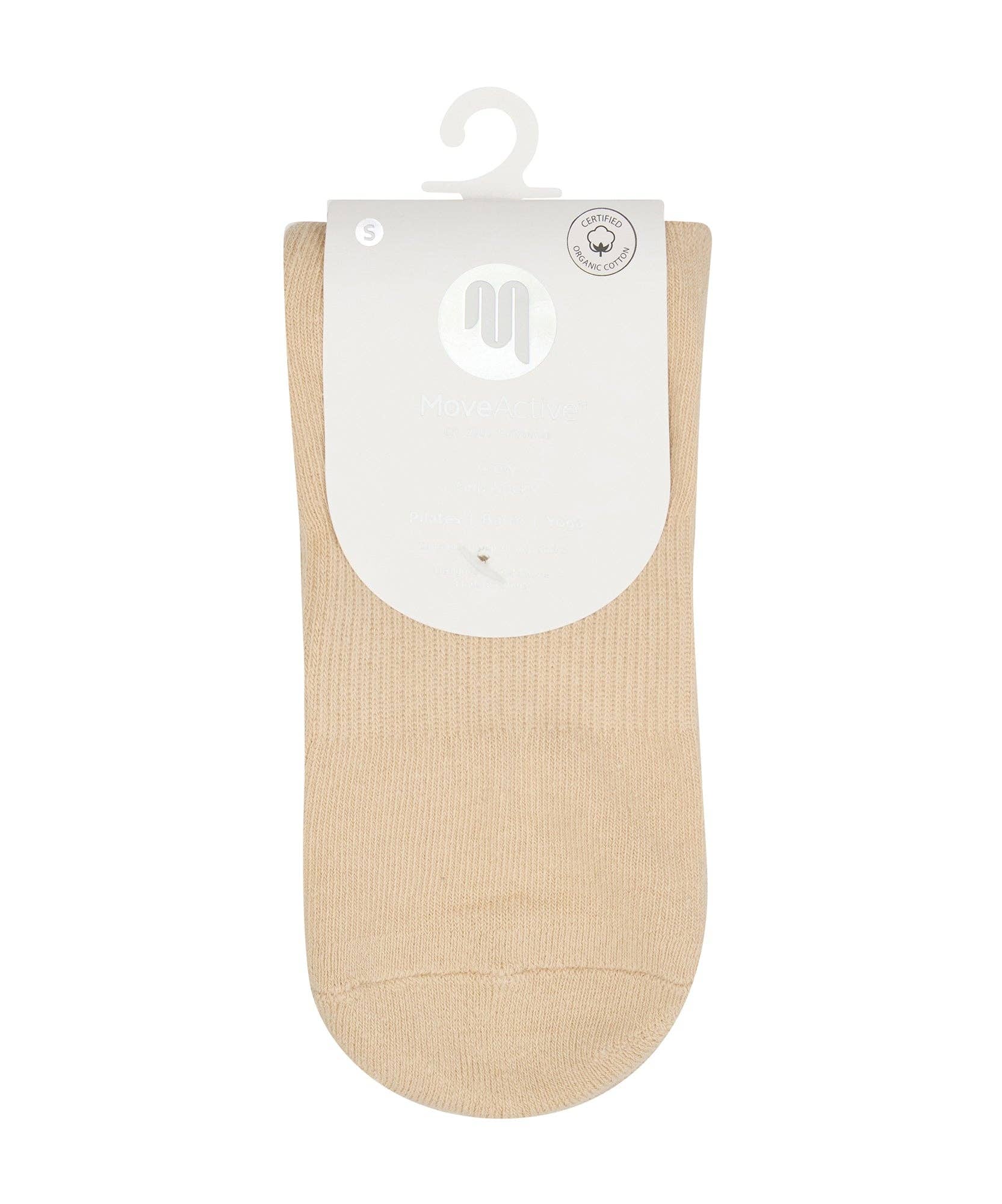 Move Active Crew Grip Socks - Almond