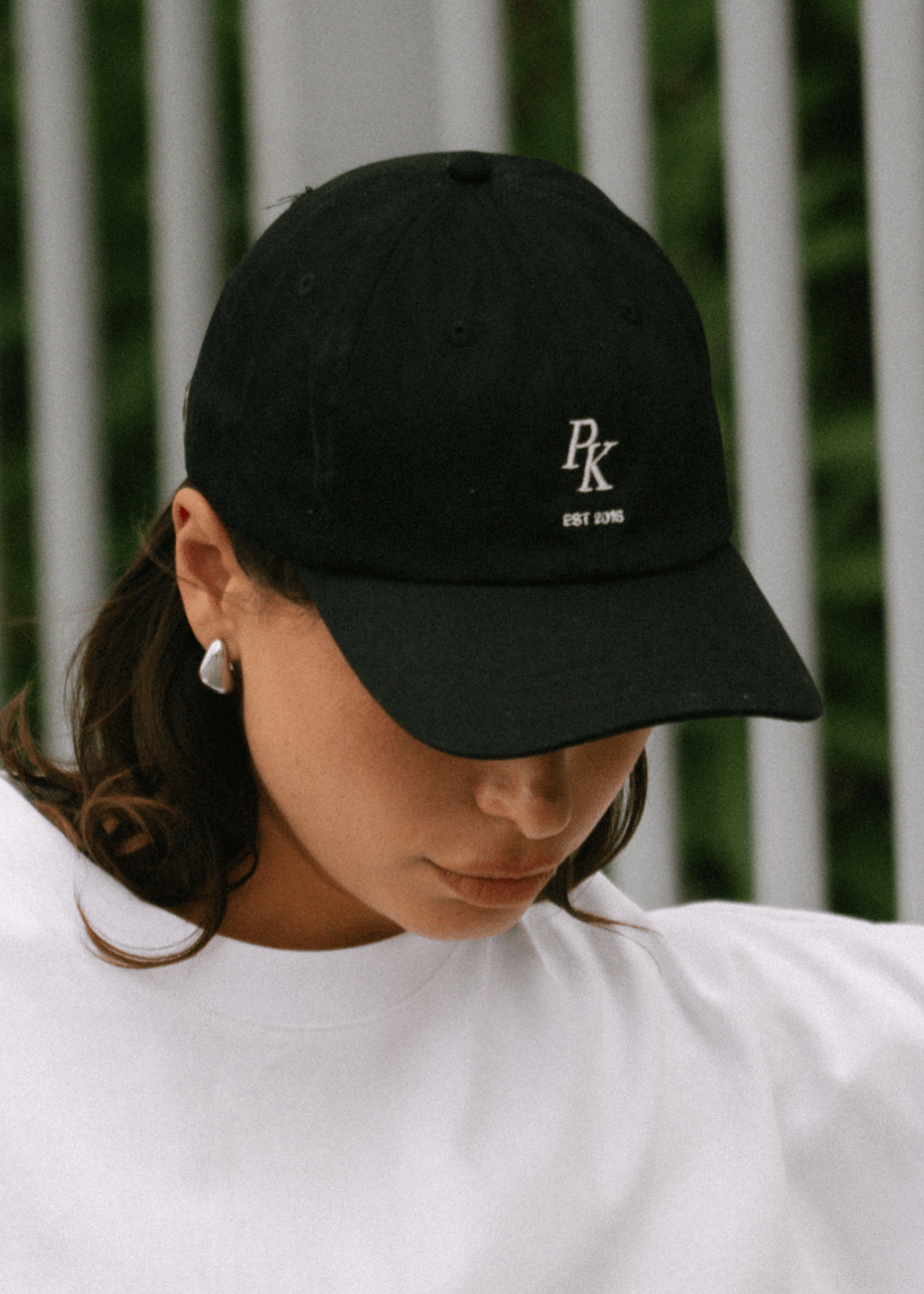 Pinky & Kamal Motif Logo Cap - Black