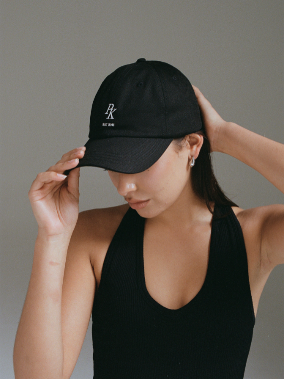Pinky & Kamal Motif Logo Cap - Black