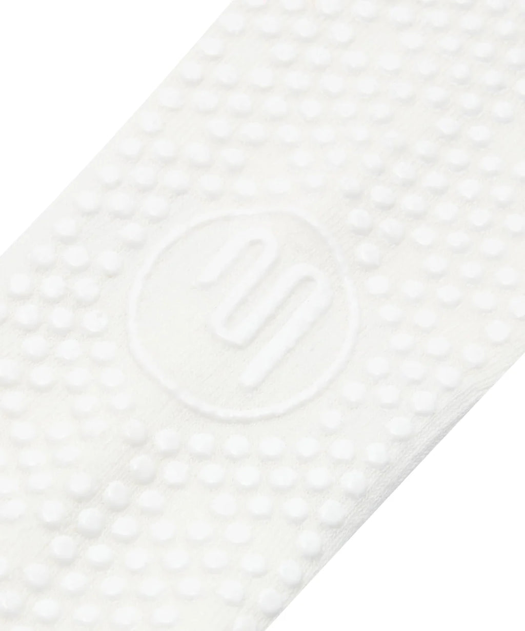 Move Active Crew Grip Socks - 100 Club White