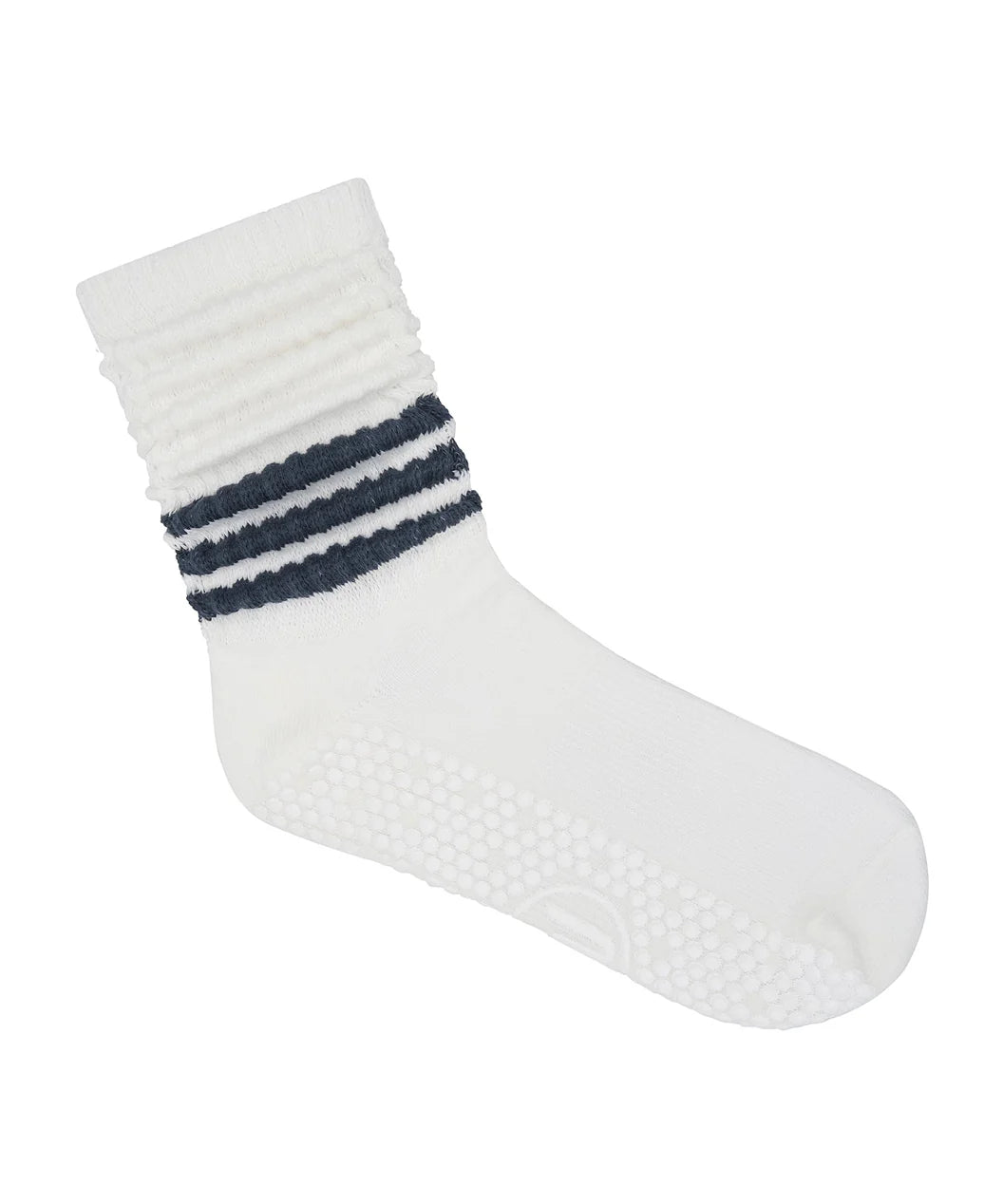 Move Active Scrunch Grip Socks - French Navy Stripe