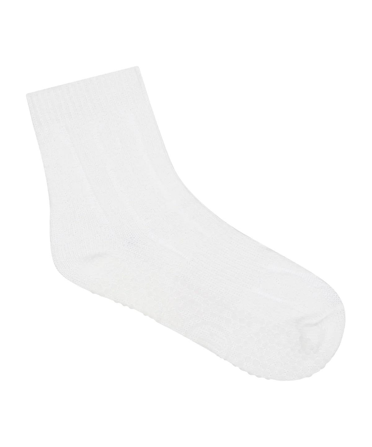 Move Active Crew Grip Socks - Cable Knit Ivory