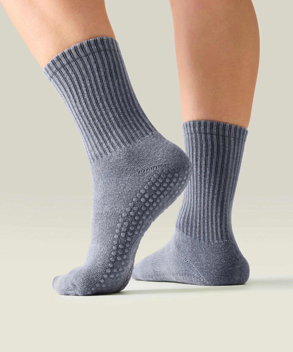 Move Active Crew Grip Socks - Dusty Denim
