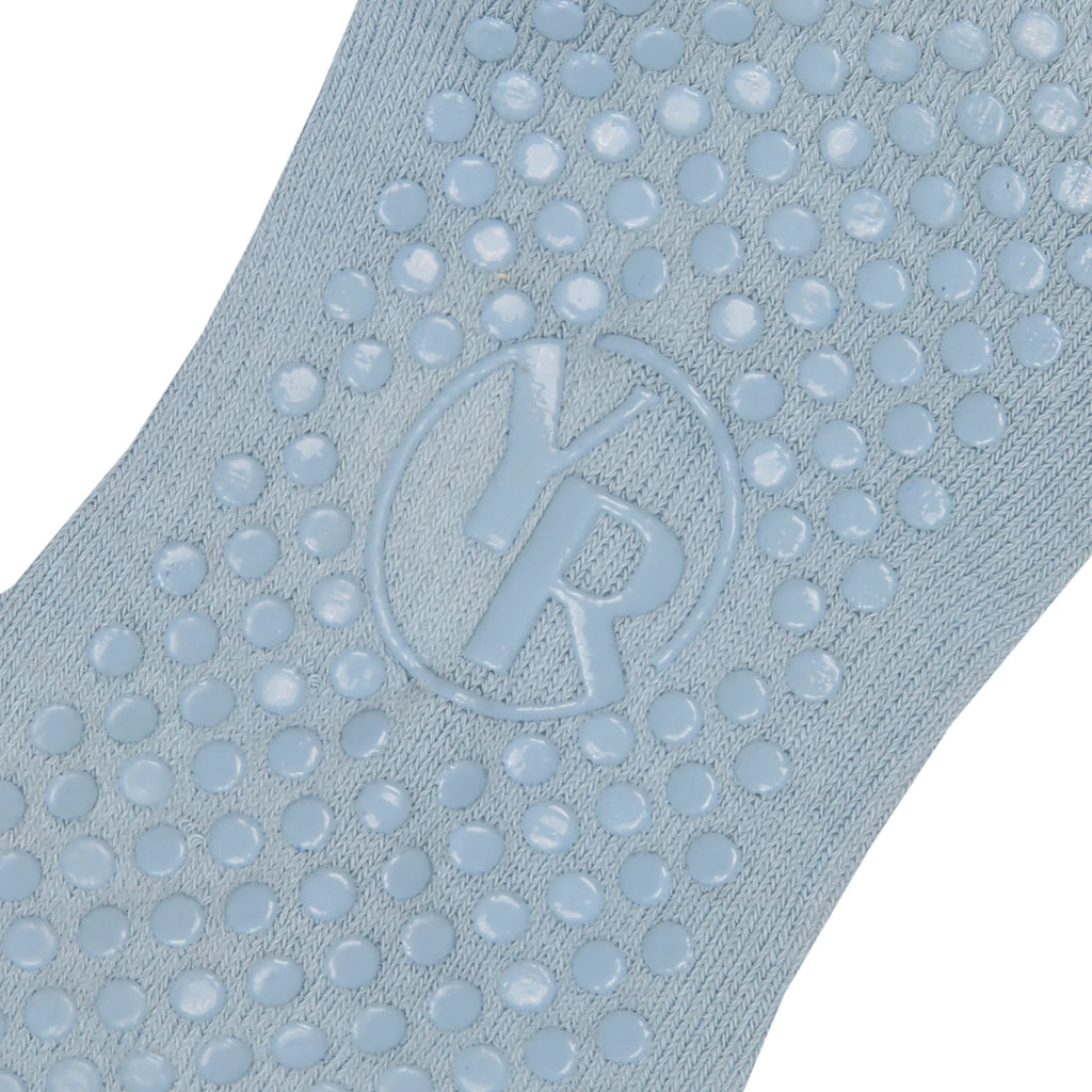Your Reformer Crew Grip Sock - Blue Checkered