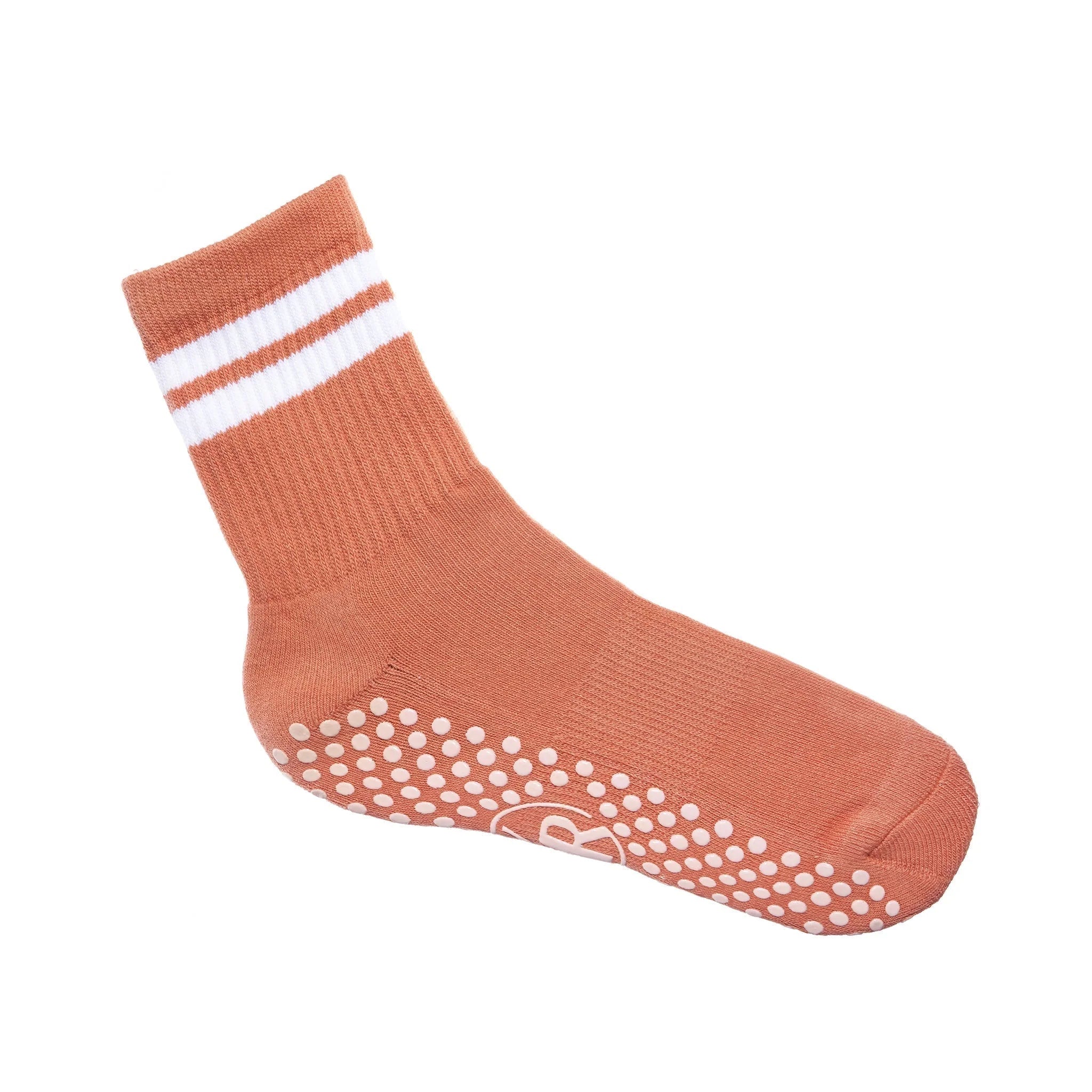 Your Reformer Crew Grip Sock - Terracotta