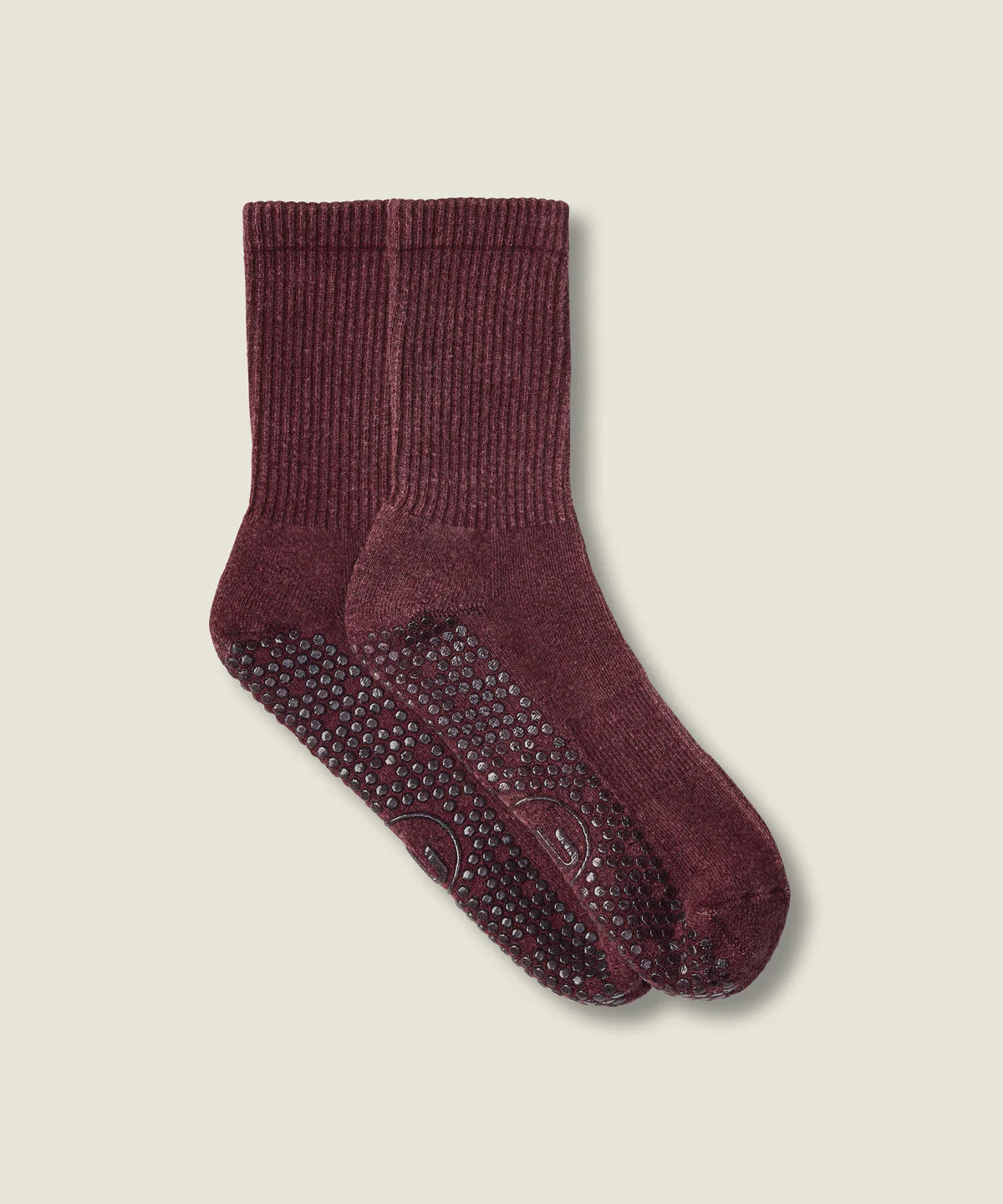Move Active Crew Grip Socks - Dusty Mulberry