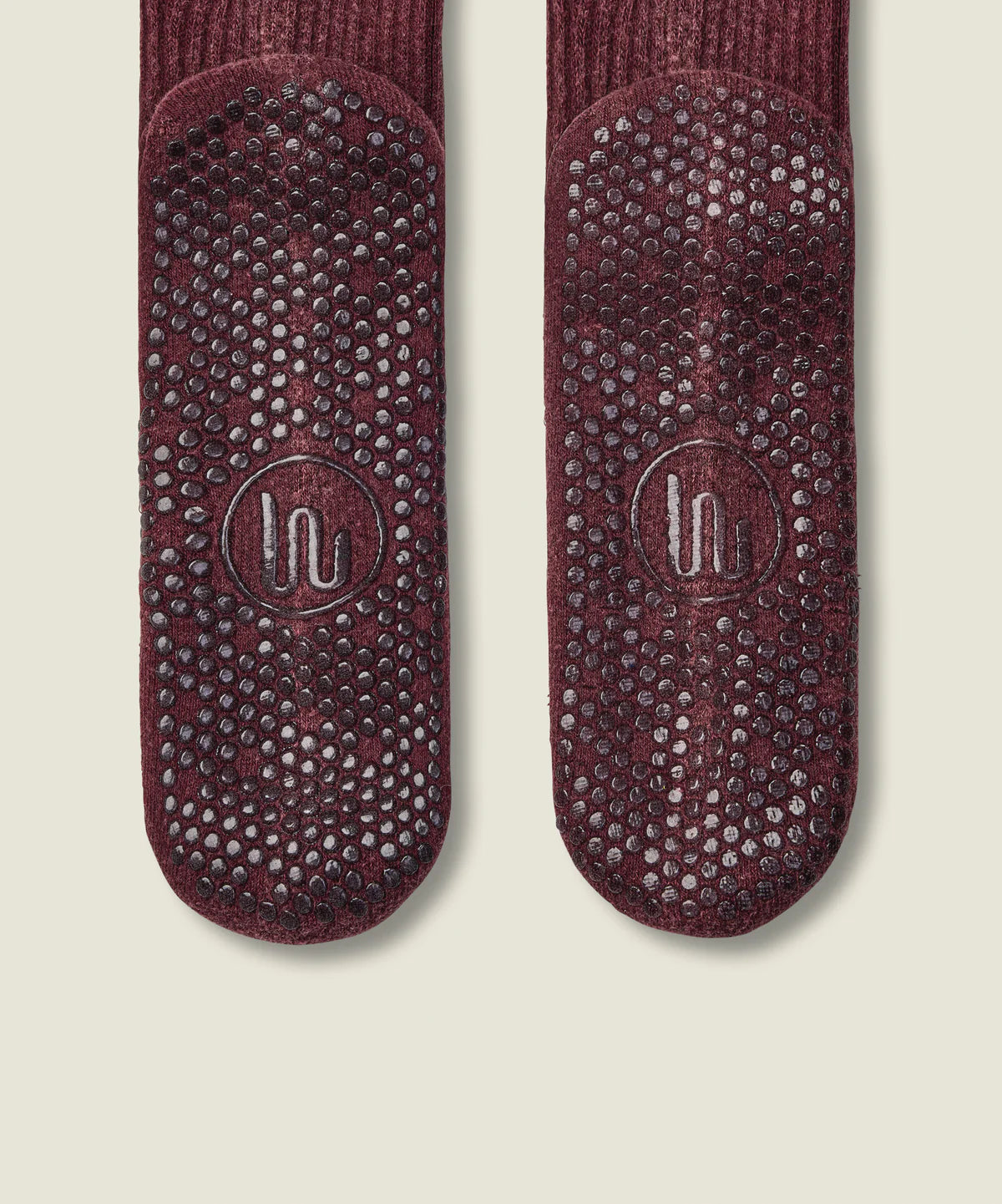 Move Active Crew Grip Socks - Dusty Mulberry