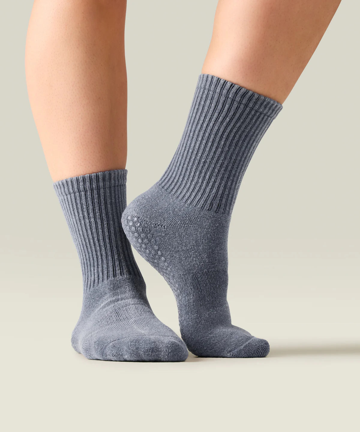 Move Active Crew Grip Socks - Dusty Denim