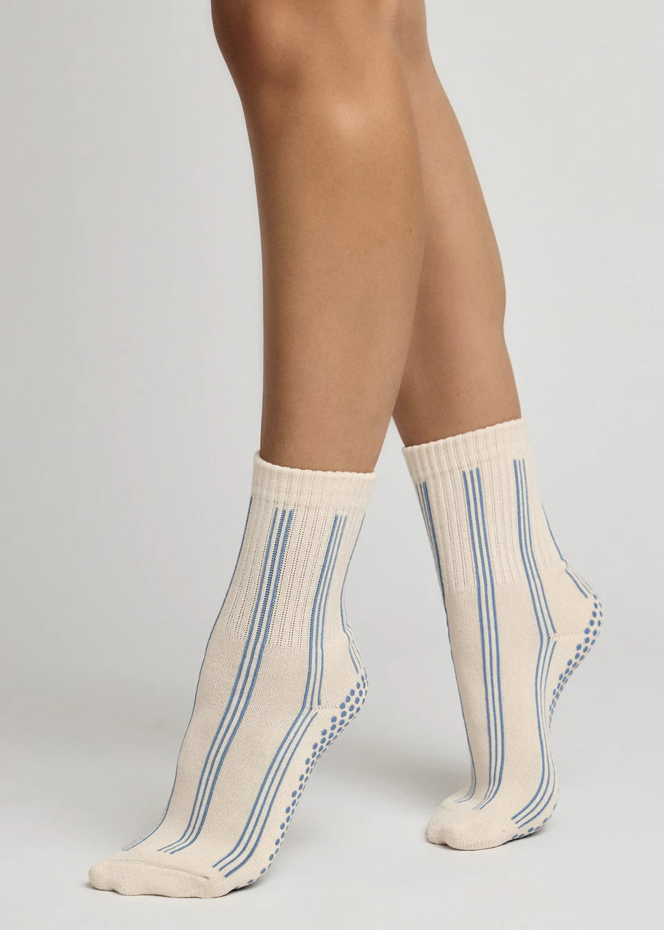 Club Martyn Pinstripe Crew Grip Sock - Blue