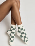 Club Martyn Checkered Crew Sock - Khaki