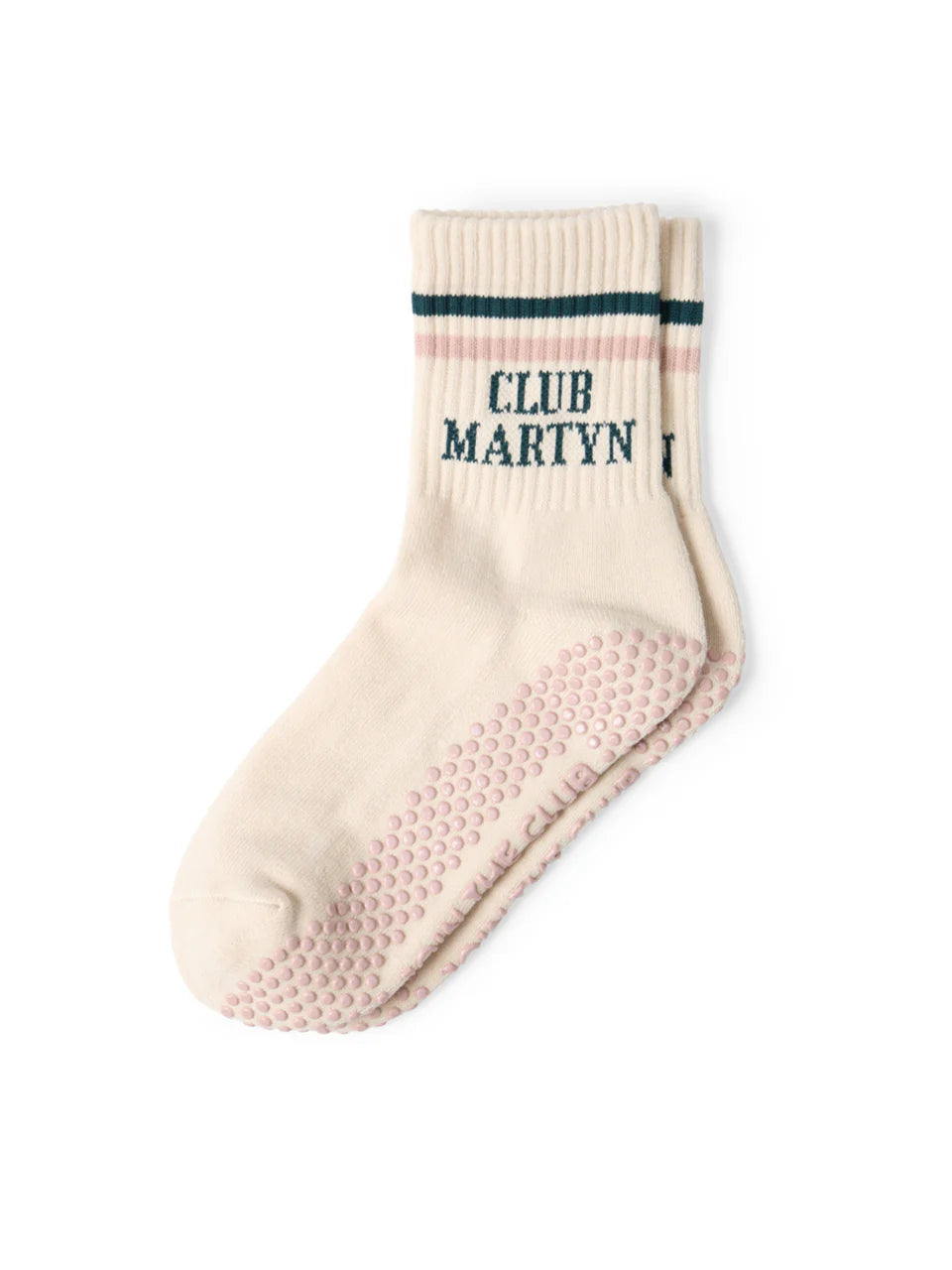 Club Martyn Signature Crew Grip Sock - Pink/Green