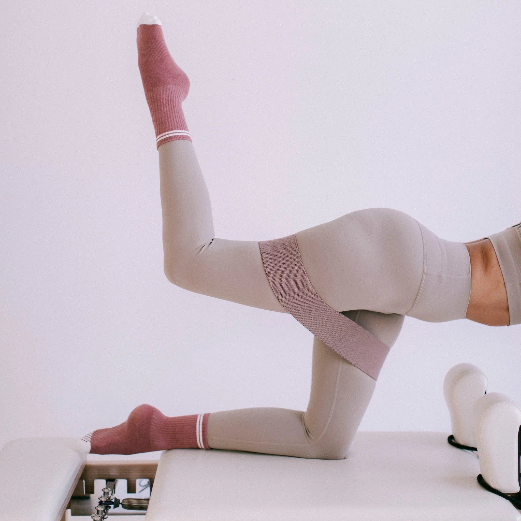 Your Reformer Crew Grip Sock - Berry