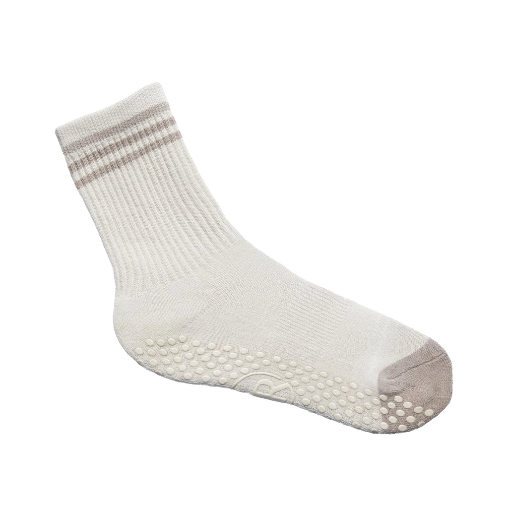Your Reformer Crew Grip Sock - Fawn/Taupe