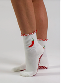 Melisoles Crew Grip Socks - Chilli Picante
