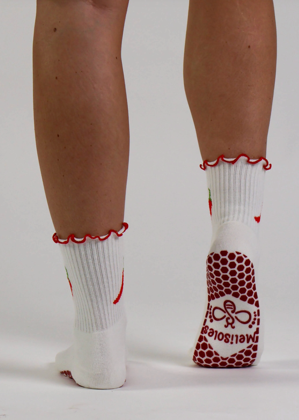 Melisoles Crew Grip Socks - Chilli Picante