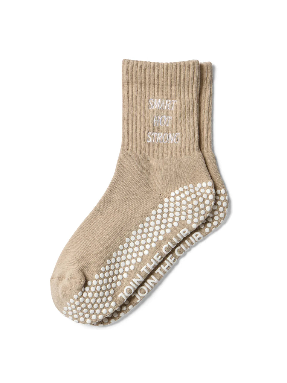 Club Martyn Smart Hot Strong Crew Grip Socks - Beige