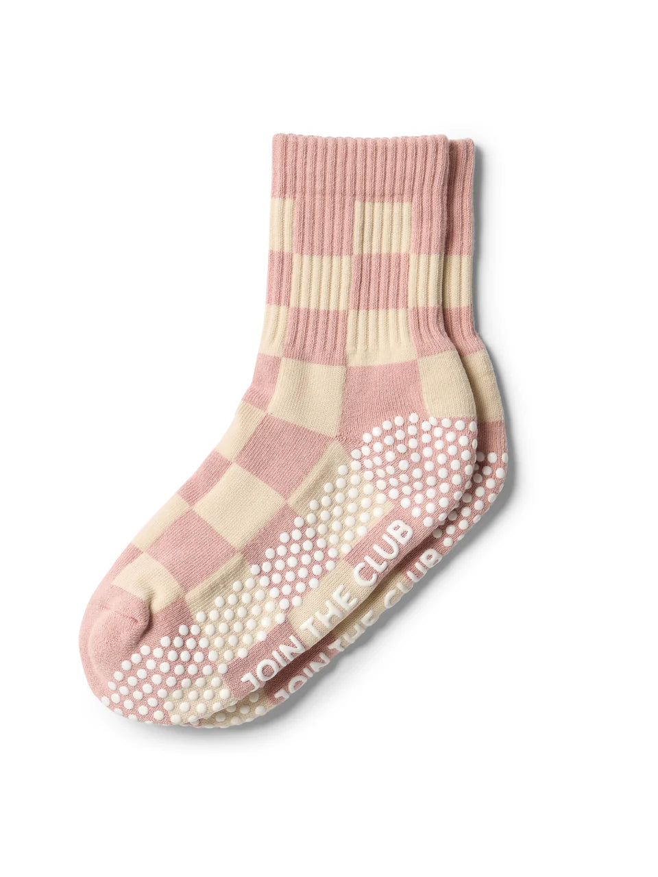 Club Martyn Checkered Crew Sock - Pink/Beige