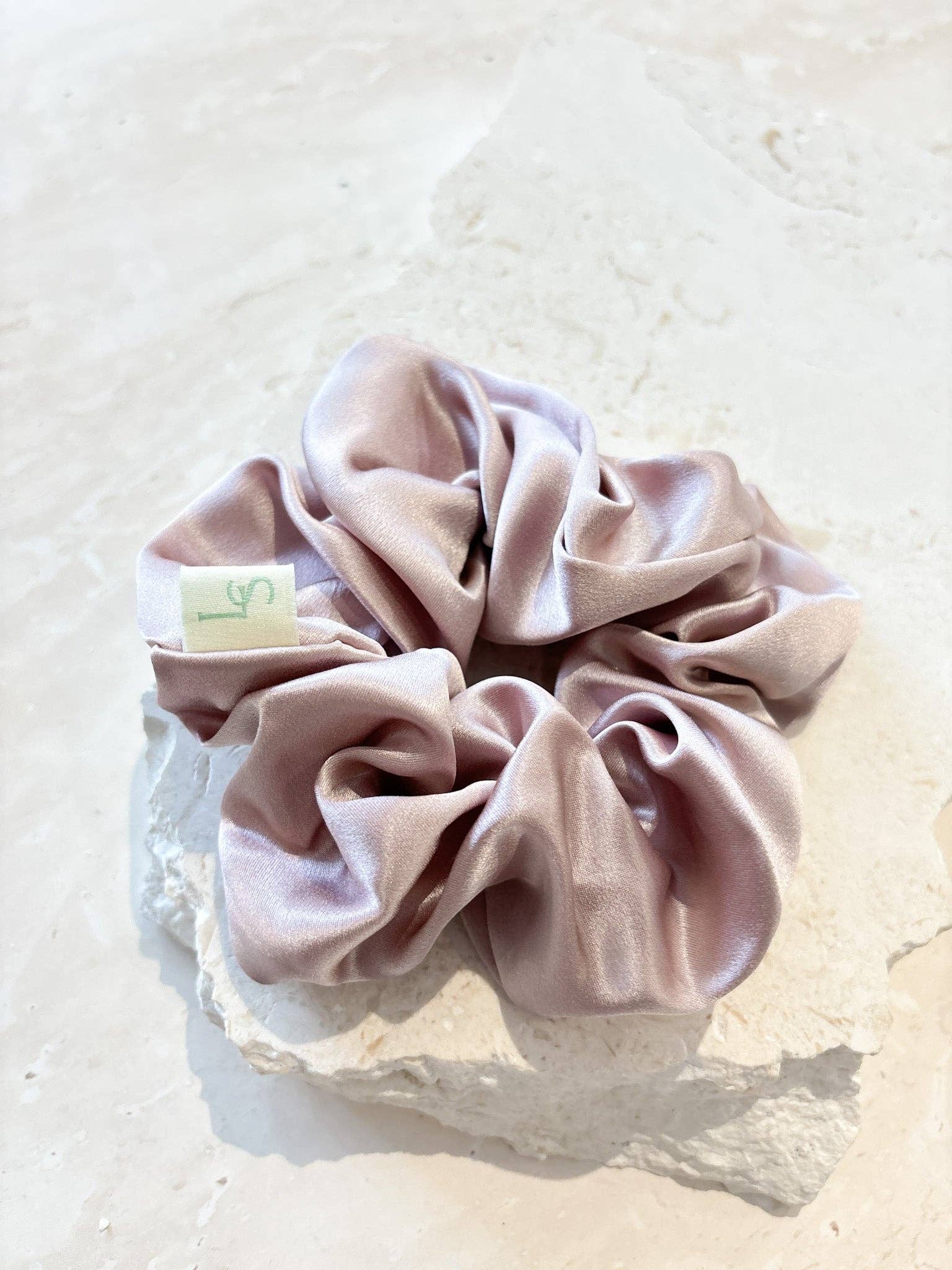 Lustre & Sage Silk Scrunchie - Rose