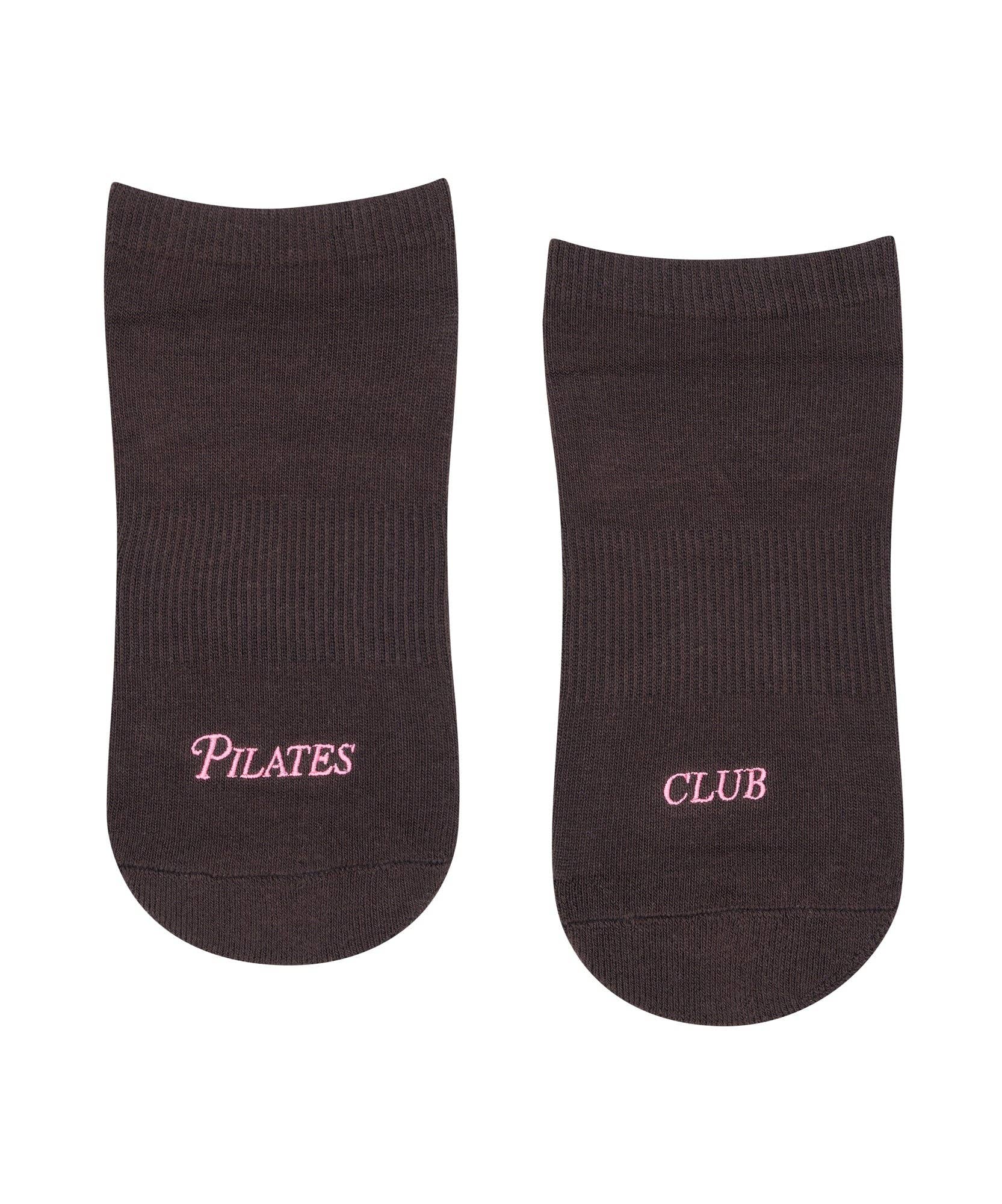 Move Active Classic Grip Ankle Socks - Pilates Club Chocolate