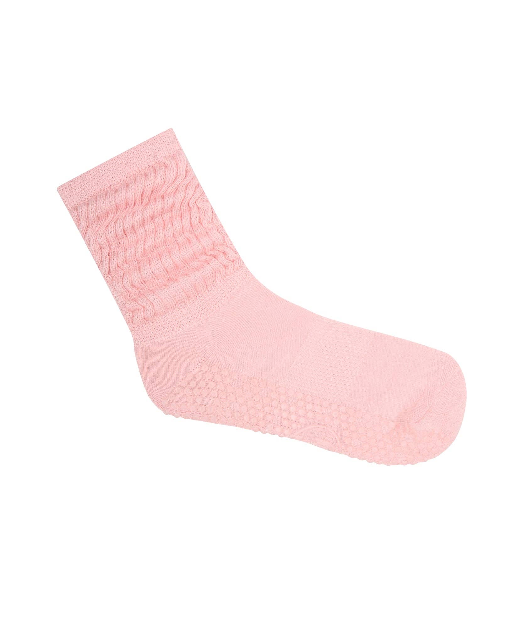 Move Active Scrunch Grip Socks- Baby Pink
