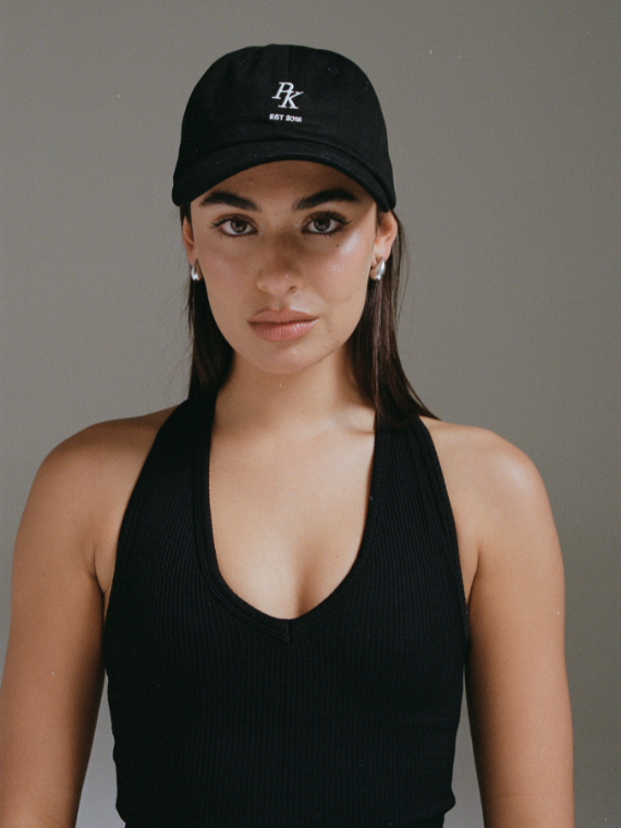Pinky & Kamal Motif Logo Cap - Black