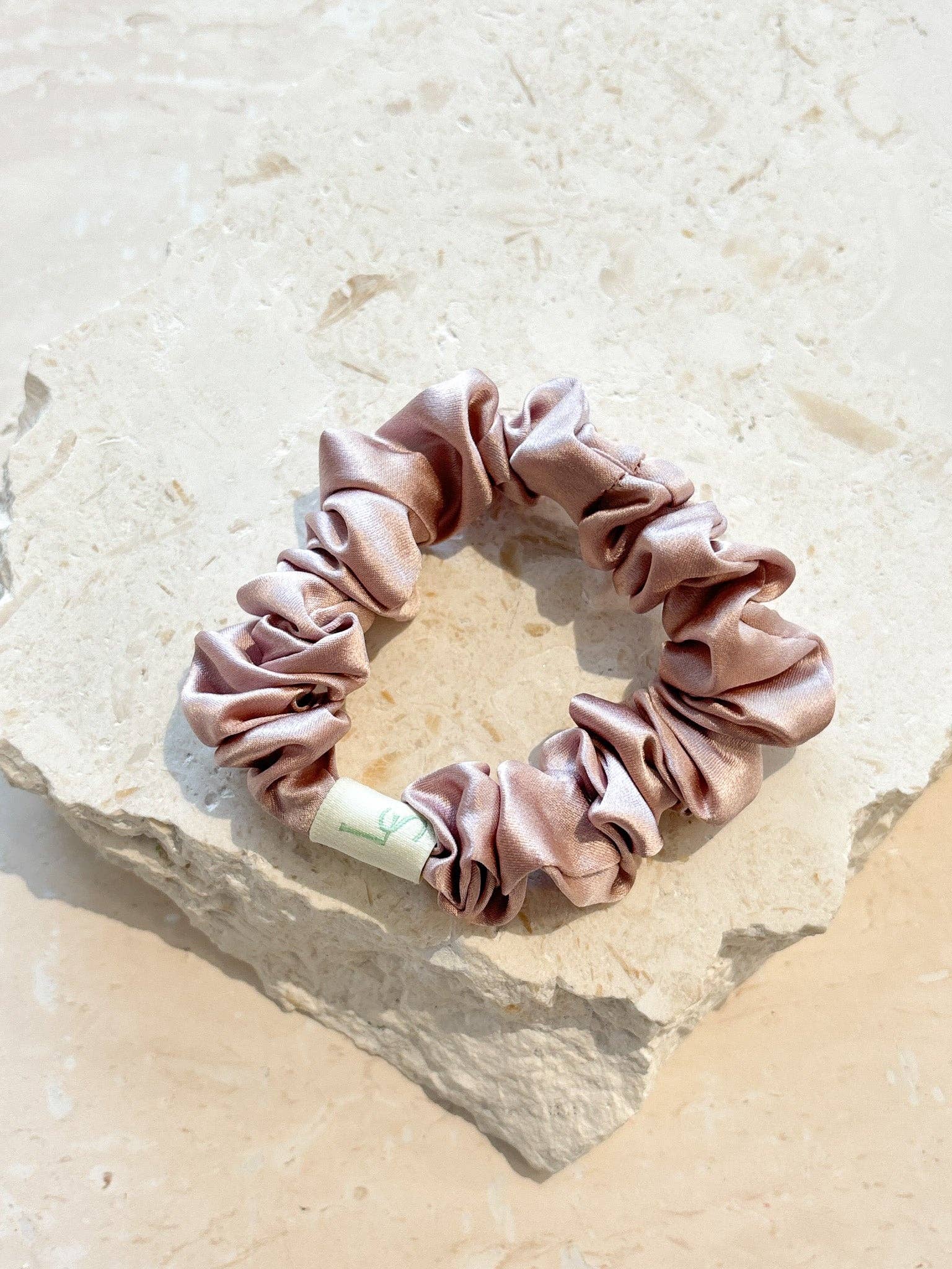 Lustre and Sage Silk Mini Scrunchie 2 Pack - Blue and Pink